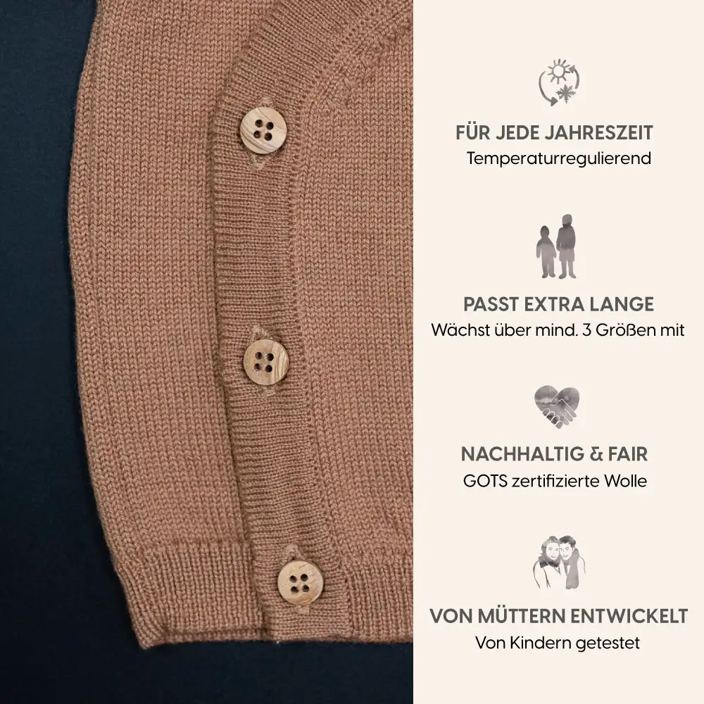 PRE-LOVED WOOLLY BABY JACKET - camel - Image 6