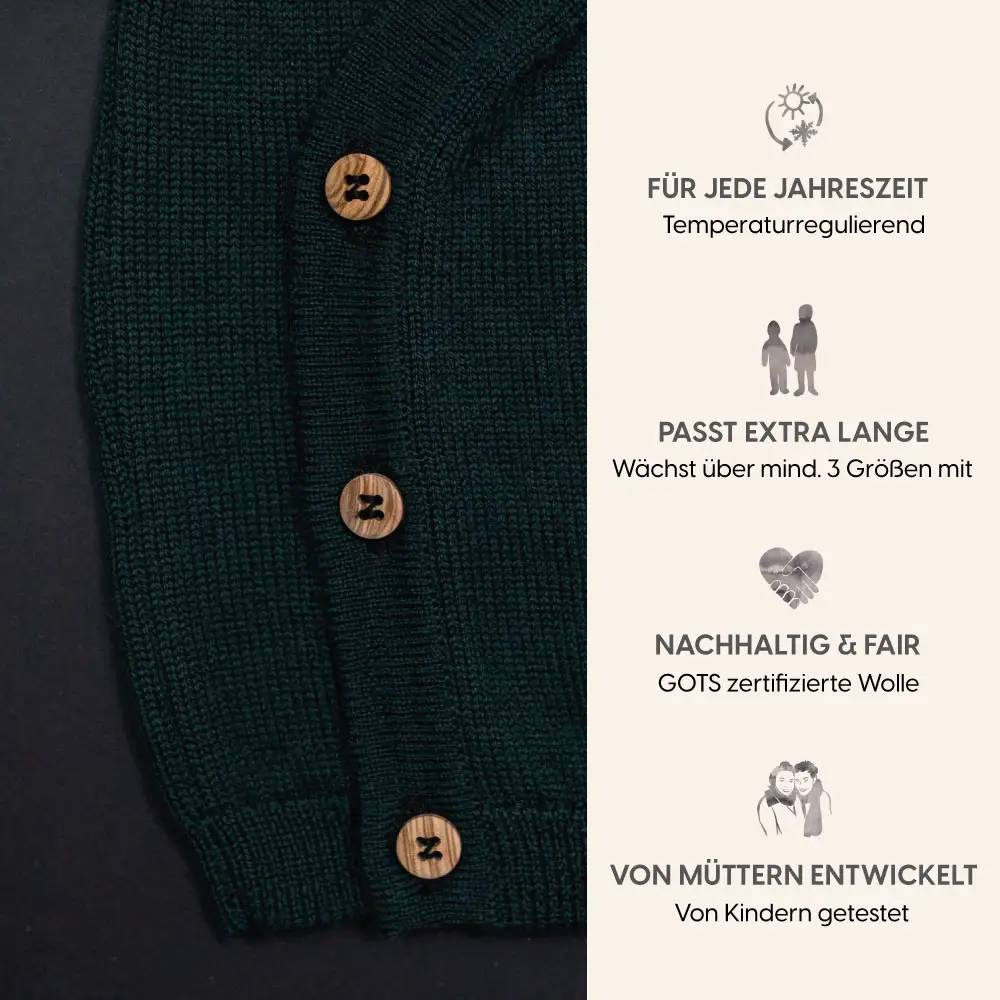 PRE-LOVED WOOLLY BABY JACKET - petrol - Image 4
