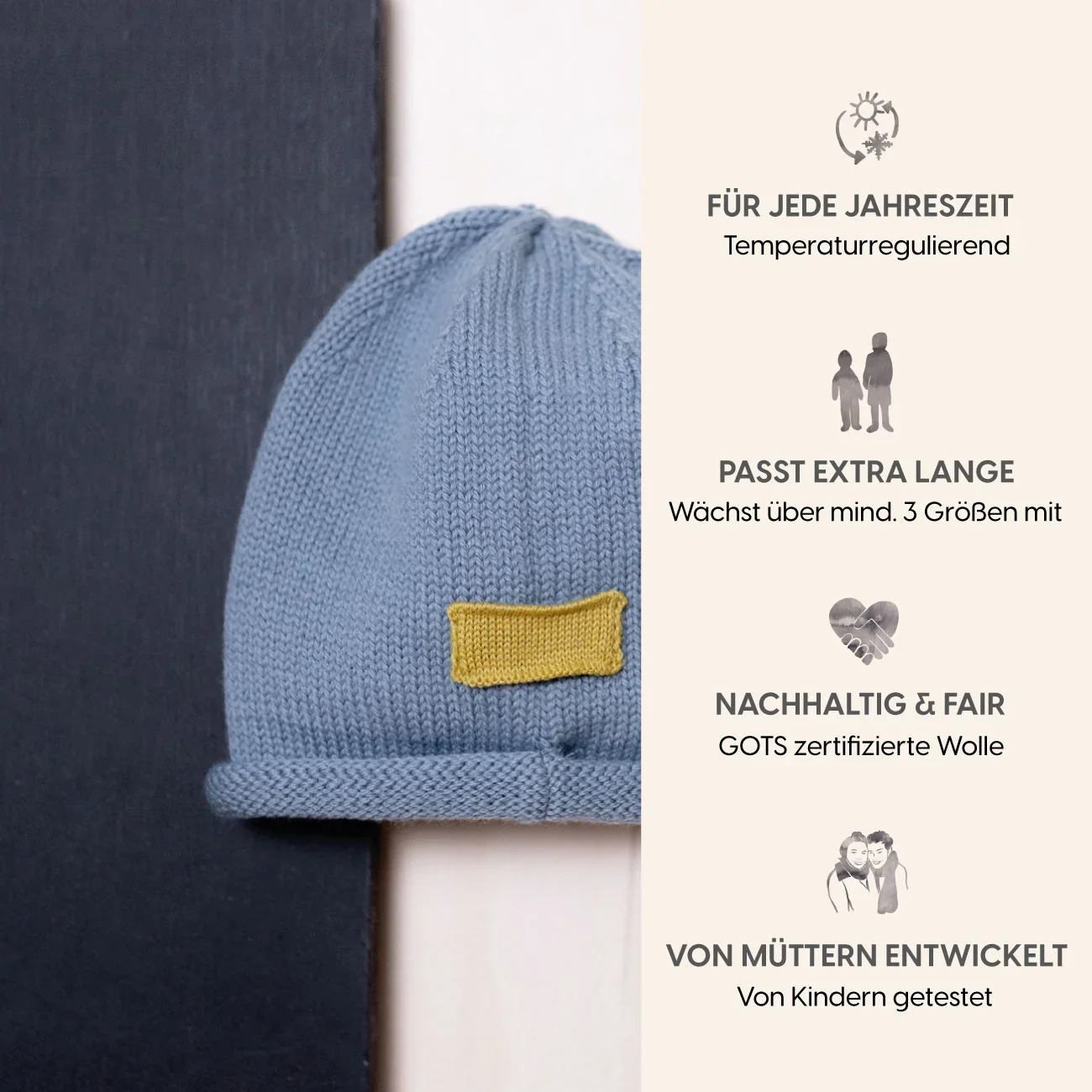 PRE-LOVED WOOLLY HAT - blue - Image 3