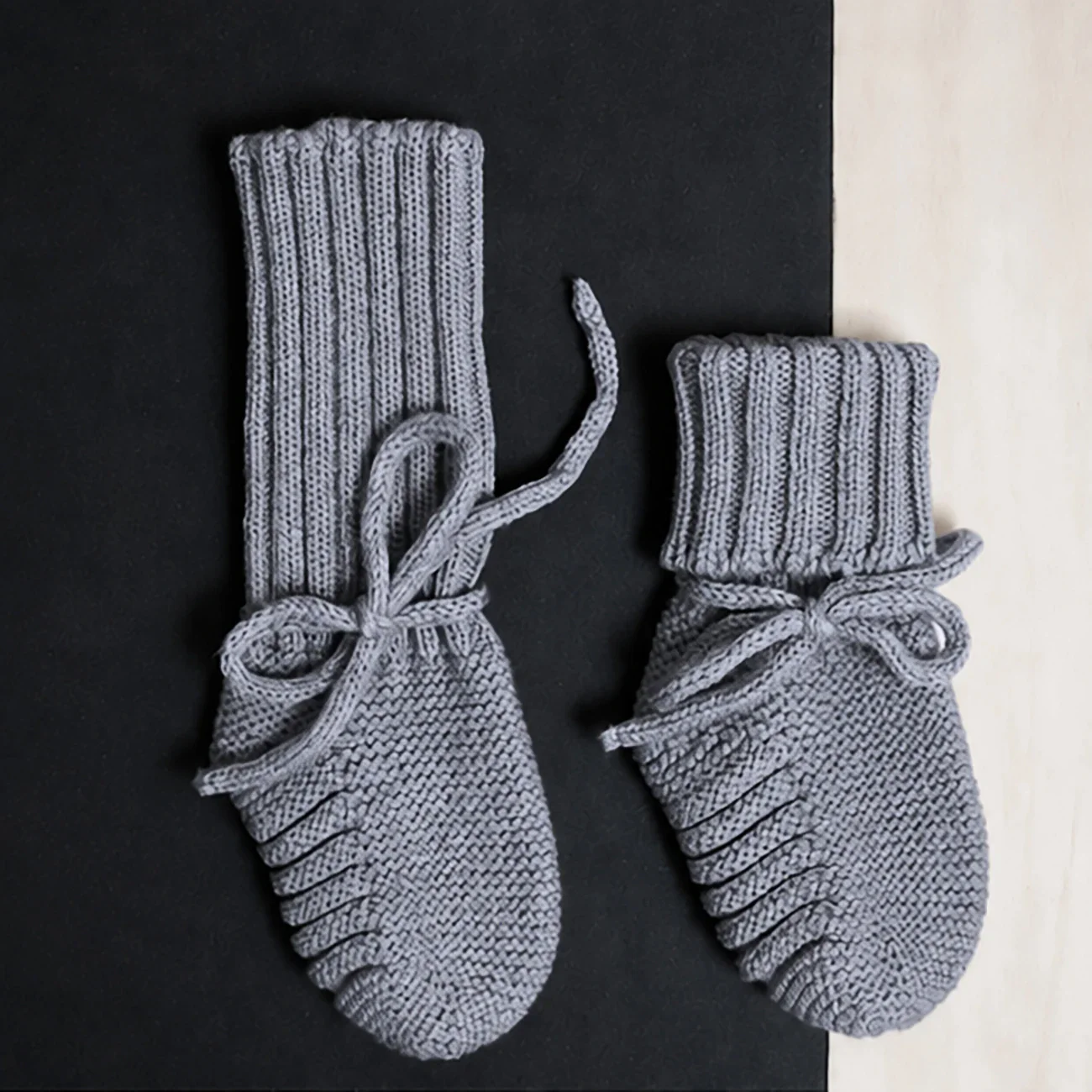 THE WOOLLY BABY BOOTIE - cloud grey - Image 3