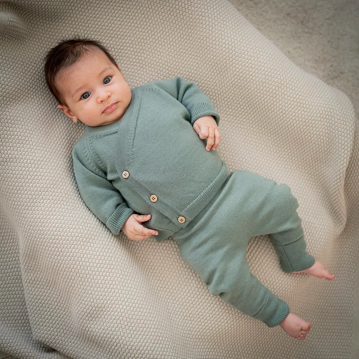 THE WOOLLY BABY JACKET - sage - Image 7
