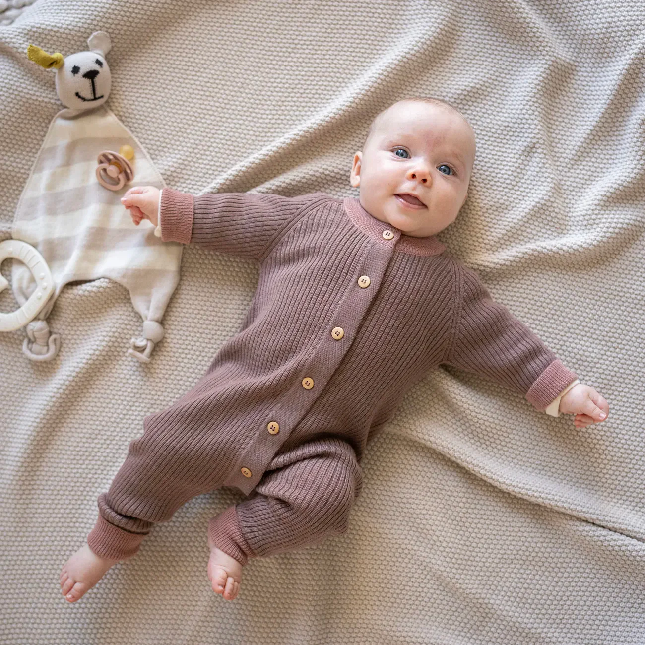 THE WOOLLY ONESIE TWO-TONE - mauve - Image 8