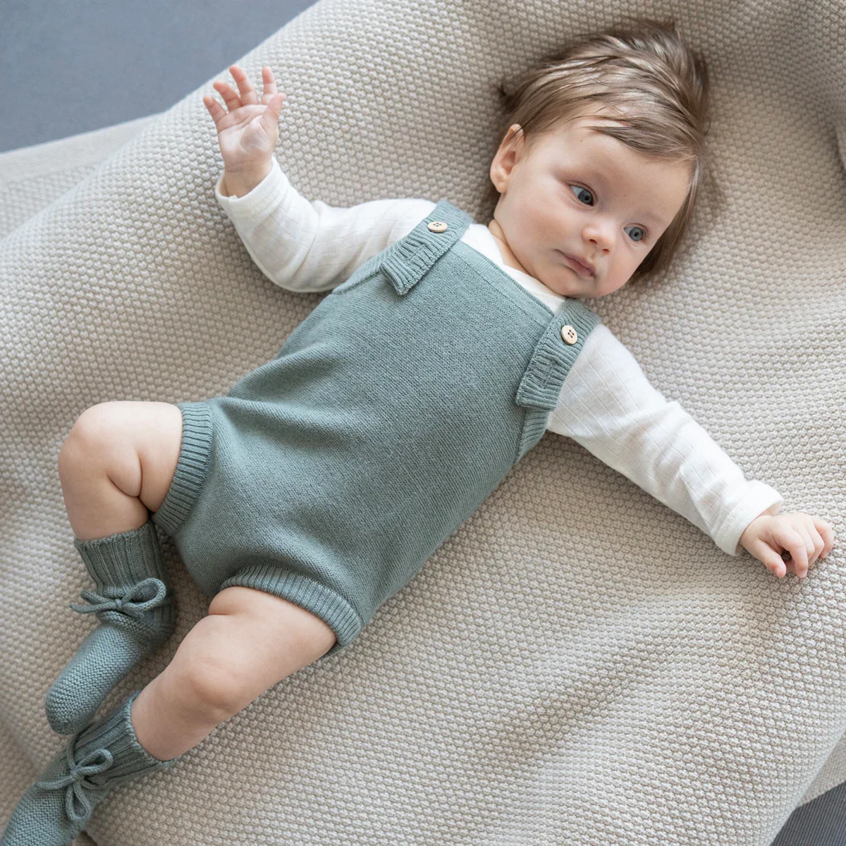THE WOOLLY ROMPER - sage - Image 11
